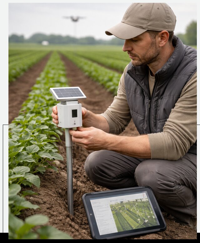 IoT мониторинг сельскохозяйственных полей и контроля в Южном-Сахалинске